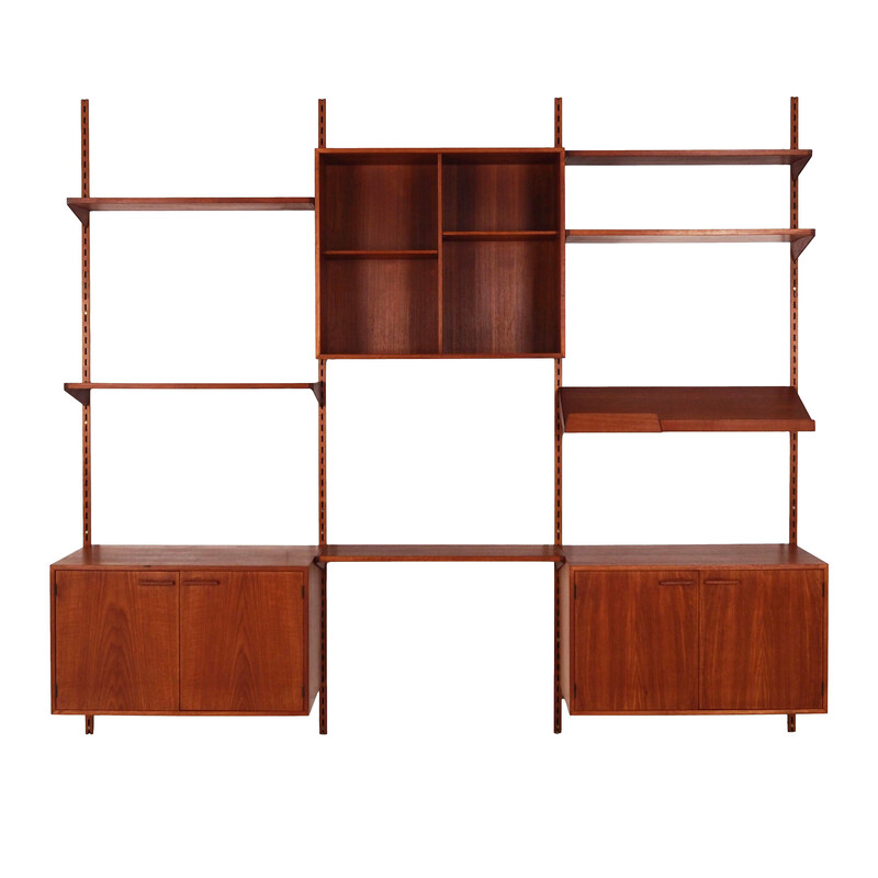 Vintage Danish teak system bookcase by Kai Kristiansen, 1960s