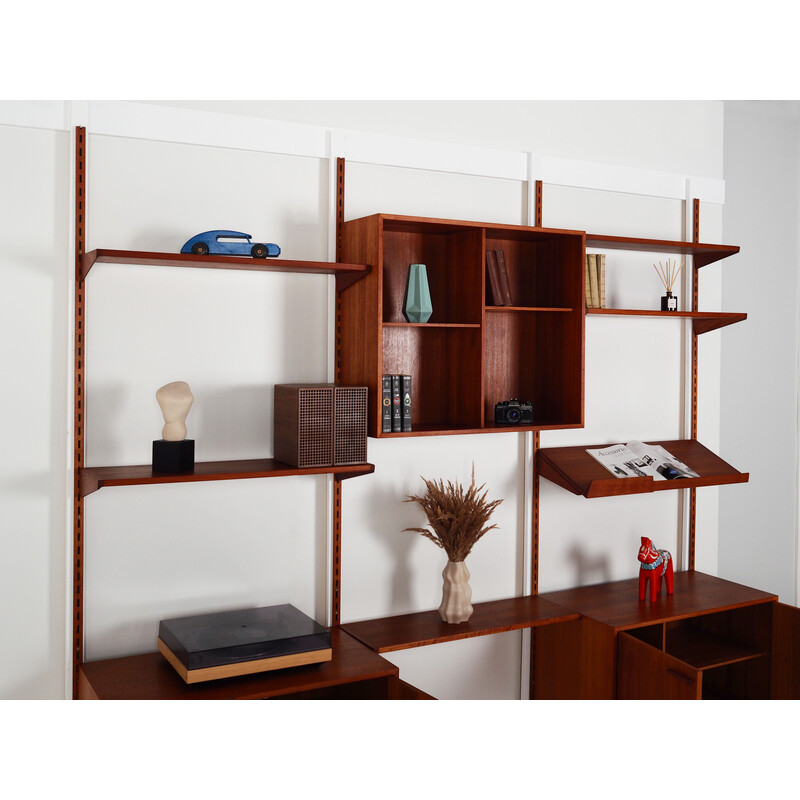 Vintage Danish teak system bookcase by Kai Kristiansen, 1960s