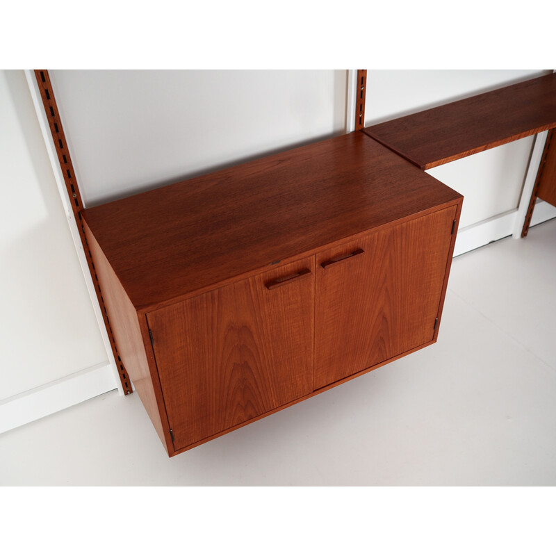 Vintage Danish teak system bookcase by Kai Kristiansen, 1960s