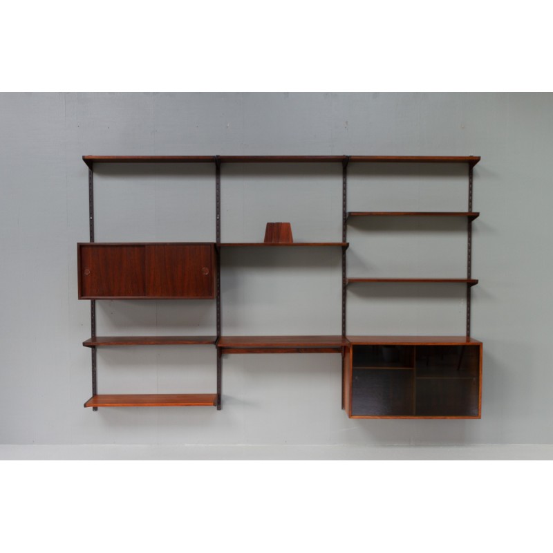 Vintage Danish rosewood wall unit by Kai Kristiansen for Fm, 1960s