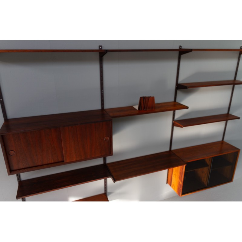 Vintage Danish rosewood wall unit by Kai Kristiansen for Fm, 1960s