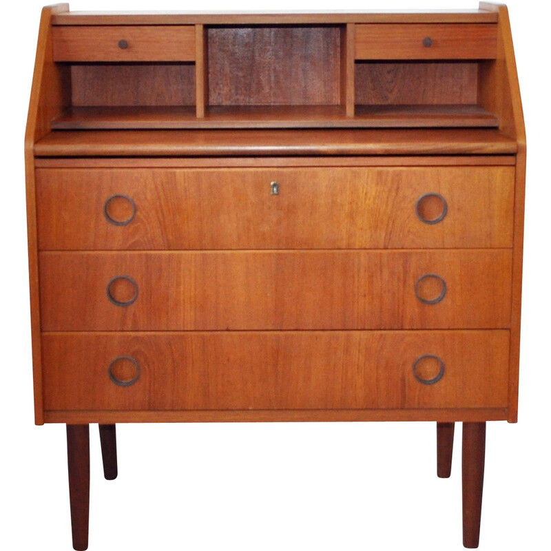 Scandinavian vintage teak secretary, 1970s