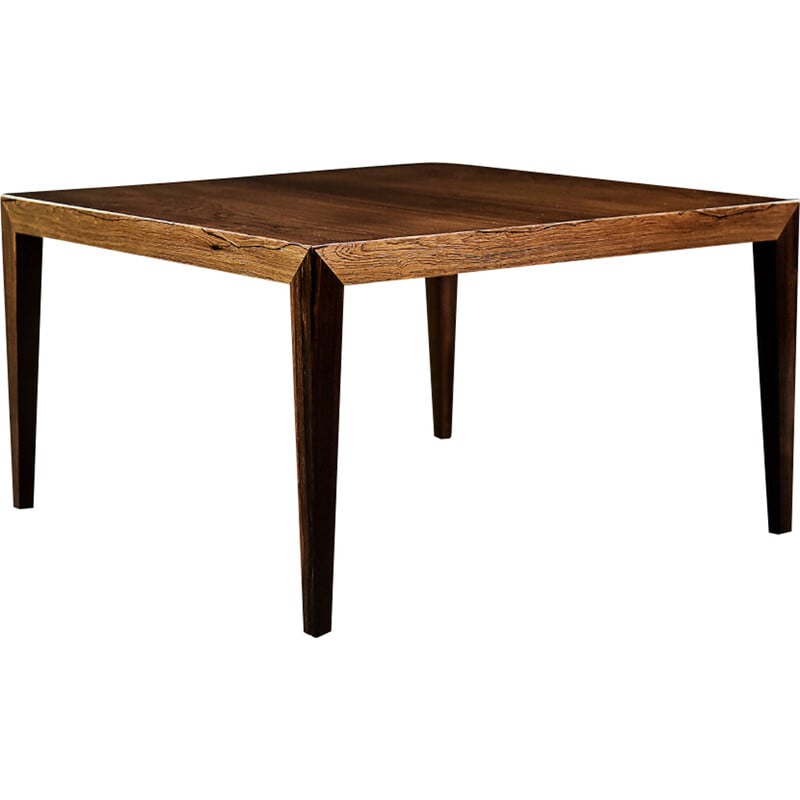 Table basse scandinave vintage en palissandre par Severin Hansen pour Haslev Møbelfabrik, 1960