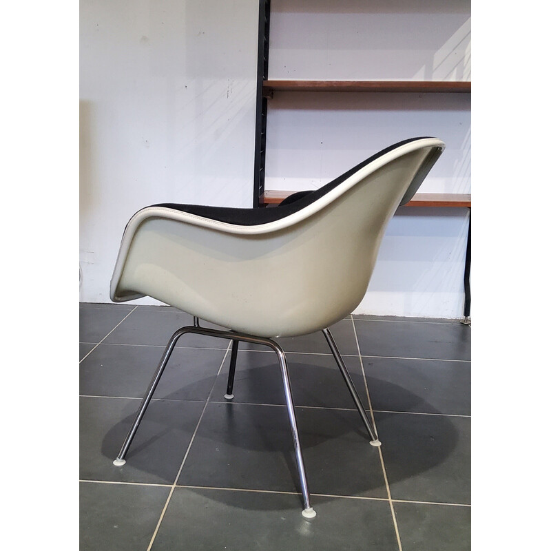 Fauteuil vintage "Lah" en tissu et fibre de verre par Charles et Ray Eames