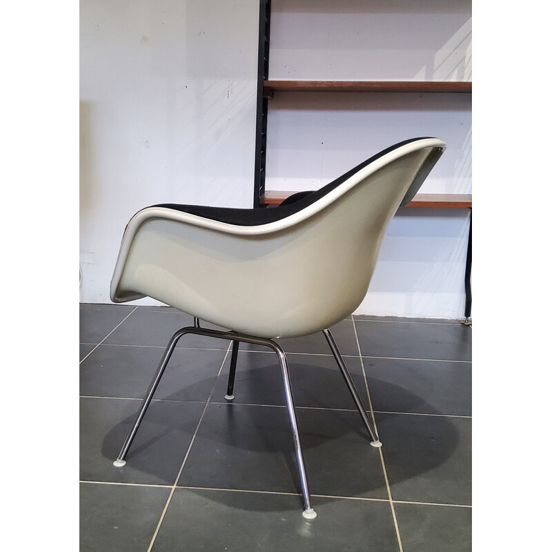 Vintage "Lah" armchair in fabric and fiberglass by Charles and Ray Eames