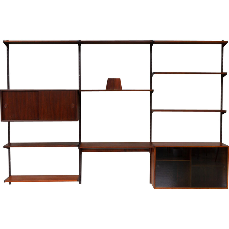 Vintage Danish rosewood wall unit by Kai Kristiansen for Fm, 1960s