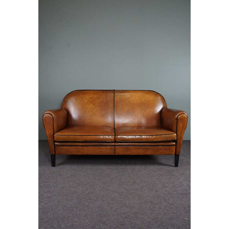Vintage Art Deco Schafsfell Sofa