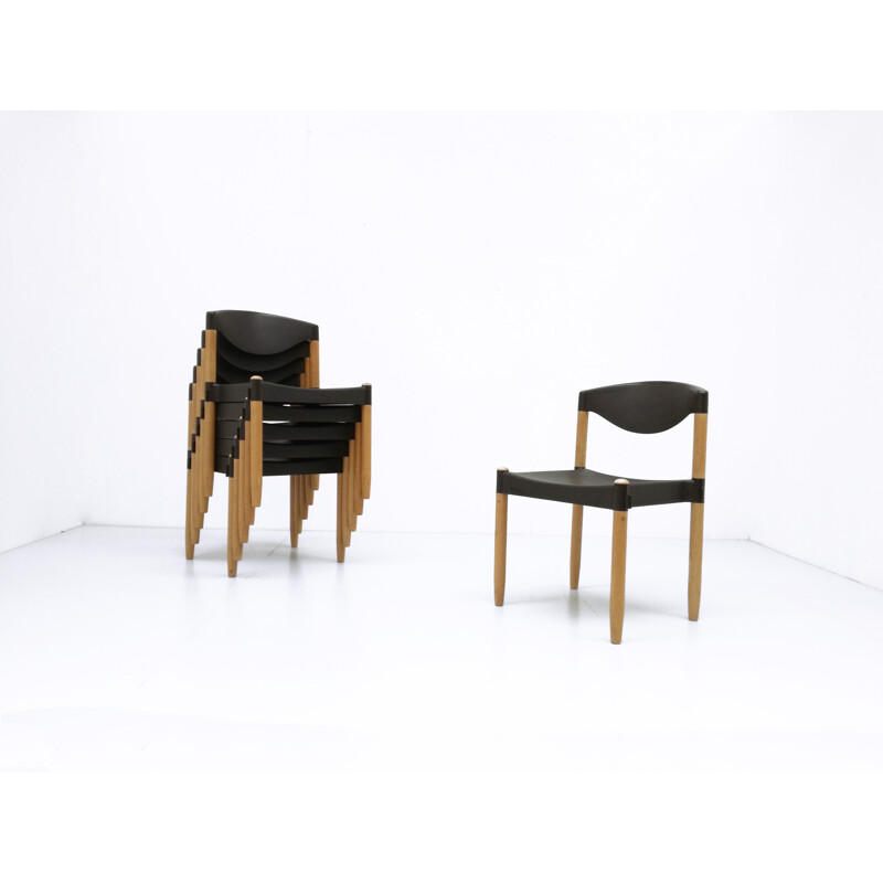 Set of 6 "Strax" chairs by Hartmut Lohmeyer for Casala - 1970s