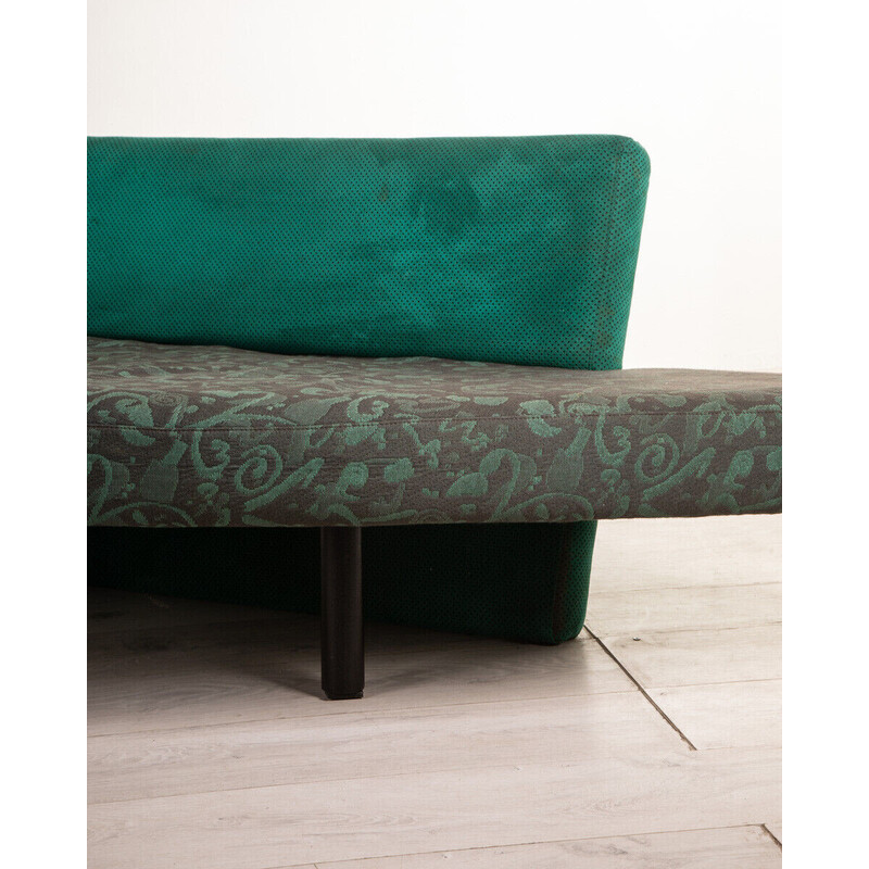 Vintage velvet sofa by Maurizio Salvato for Saporiti, 1980s