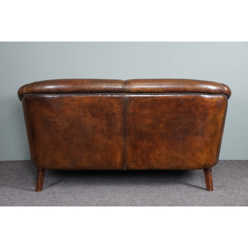 Vintage sheep leather sofa