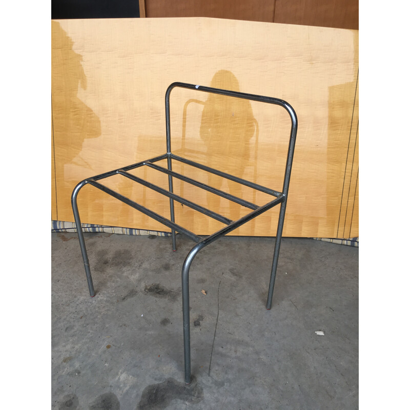 Set of 6 stackable metal chairs - 1970s