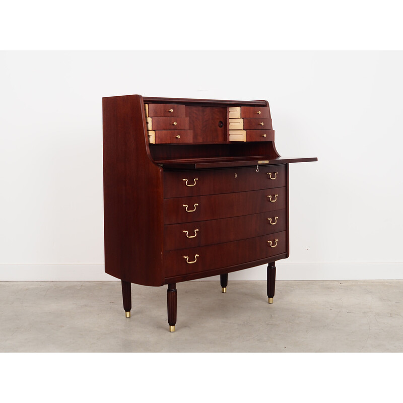 Vintage mahogany secretary by Pmj Viby J, 1970s
