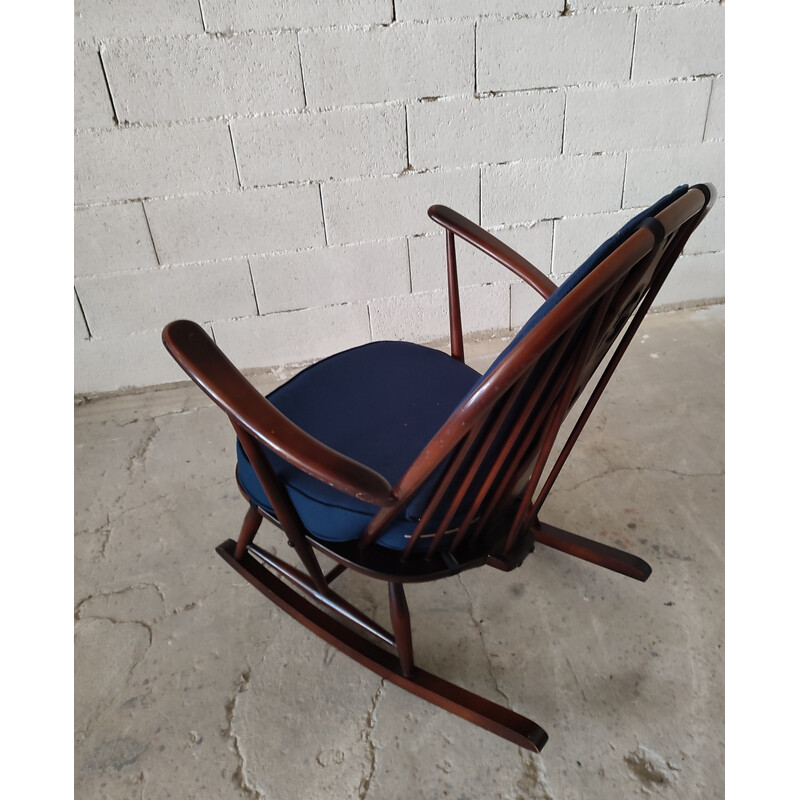 Sedia a dondolo vintage Ercol