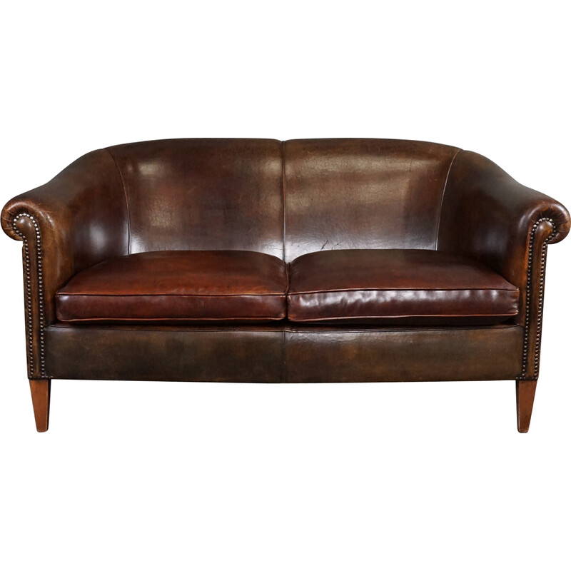 Vintage sheep leather sofa