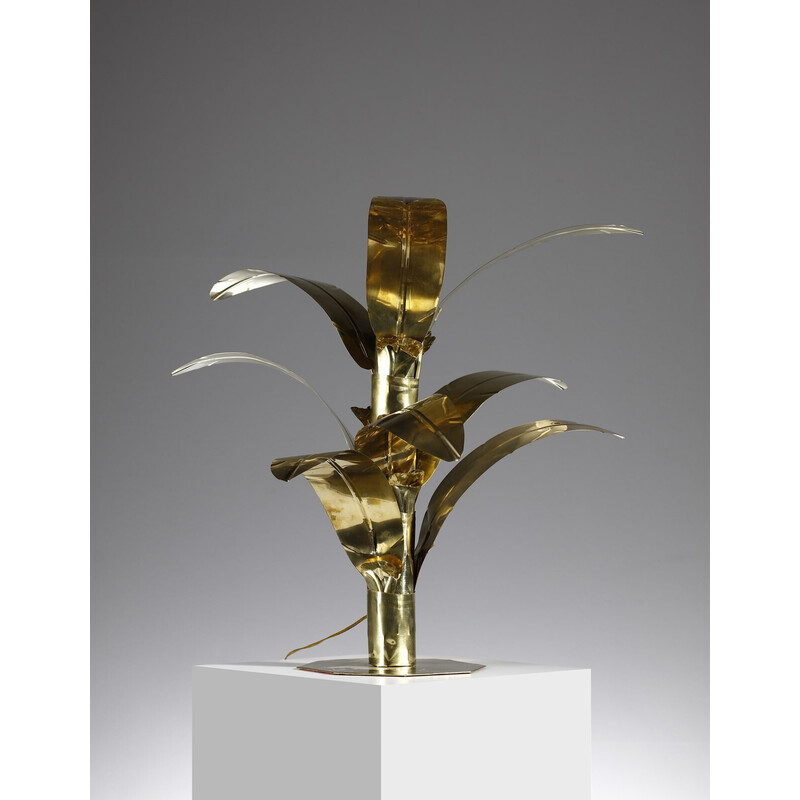 Vintage palm tree brass floor lamp by Bottega Gadda, Italy 1960