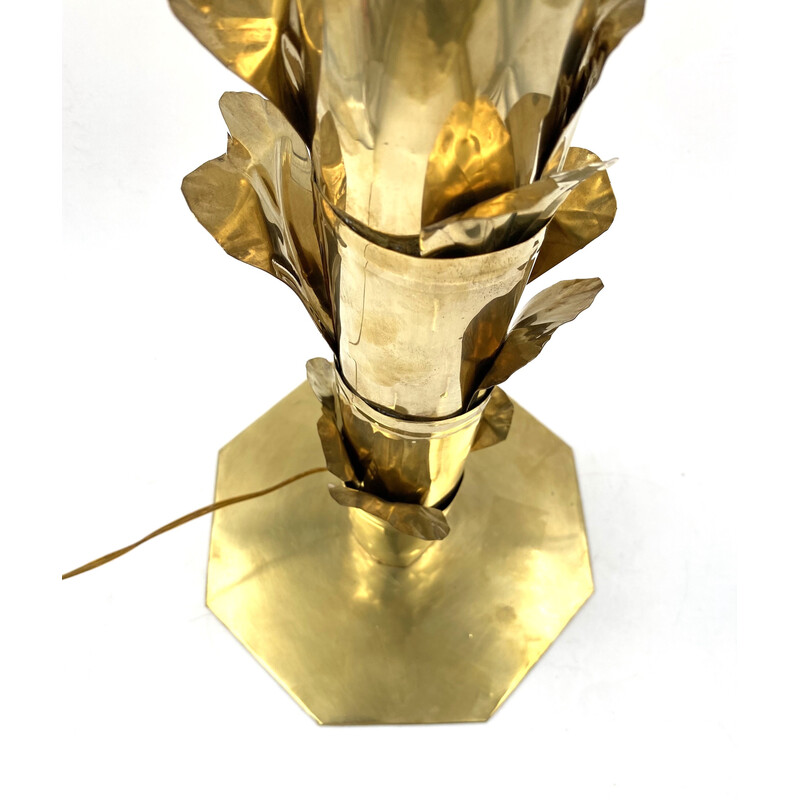 Vintage palm tree brass floor lamp by Bottega Gadda, Italy 1960