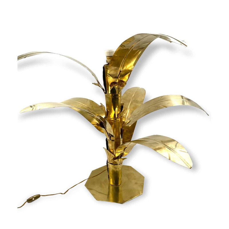 Vintage palm tree brass floor lamp by Bottega Gadda, Italy 1960