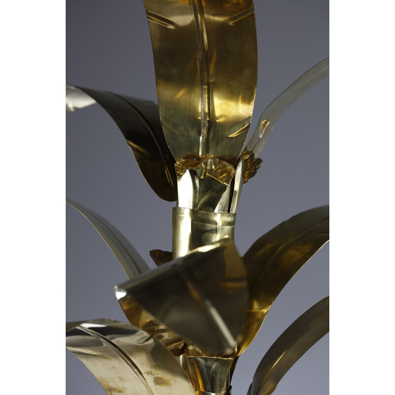 Vintage palm tree brass floor lamp by Bottega Gadda, Italy 1960