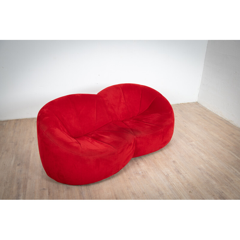 2 seater vintage pumpkin sofa by Pierre Paulin for Ligne Roset