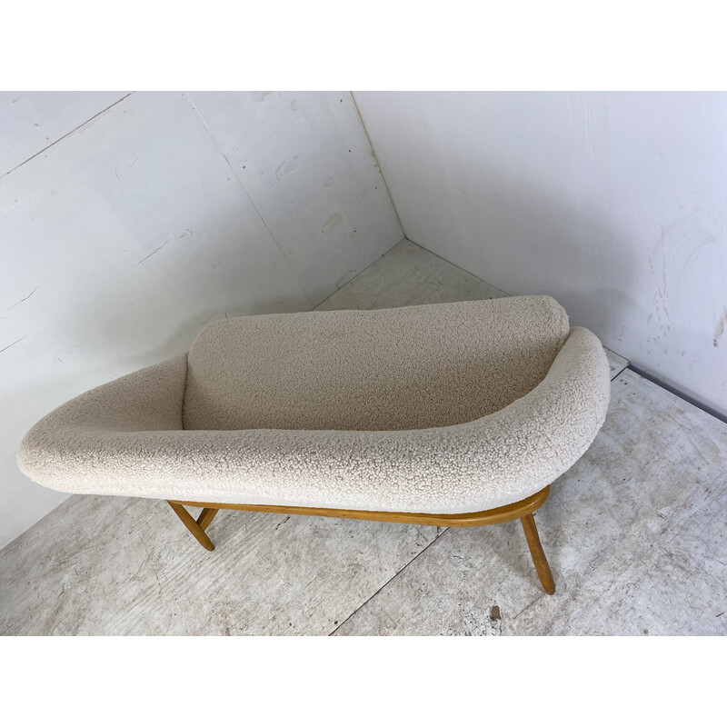 Vintage bouclé sofa by Theo Ruth for Artifort, 1950s