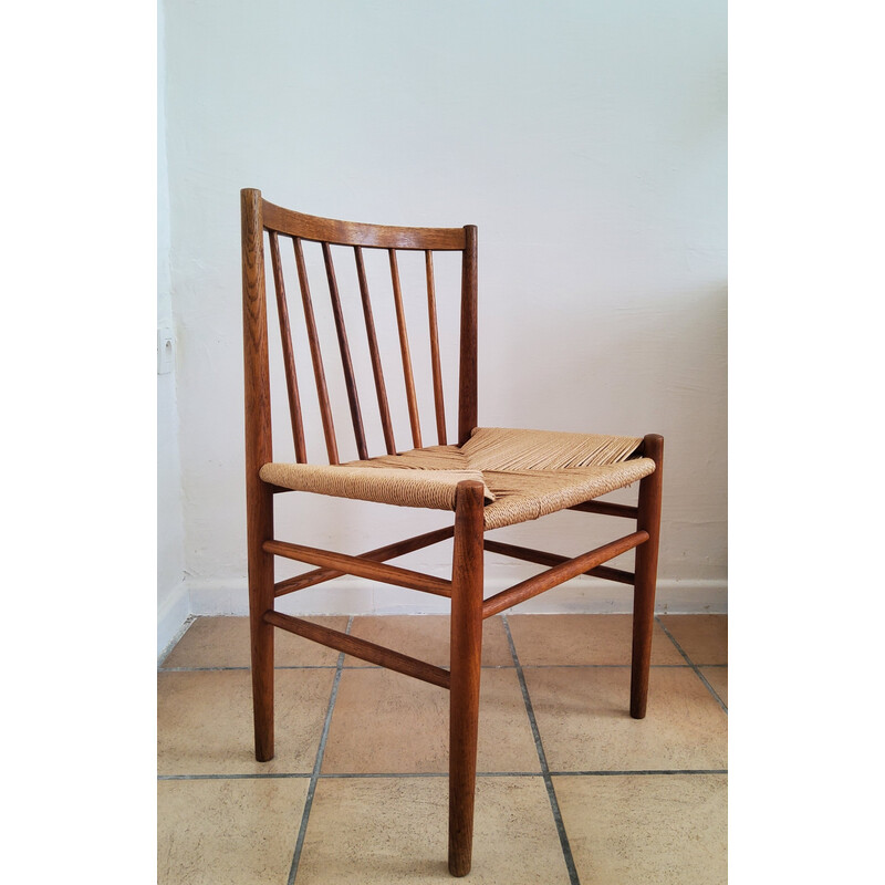 Vintage scandinavian chair "J80" in oak by Jørgen Bækmark for Fdb, Denmark 1960