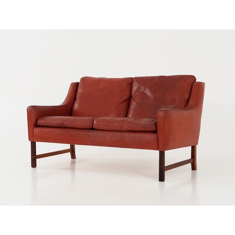 Vintage leather sofa by Fredrik Kayser for Vatne Møbler, 1970s