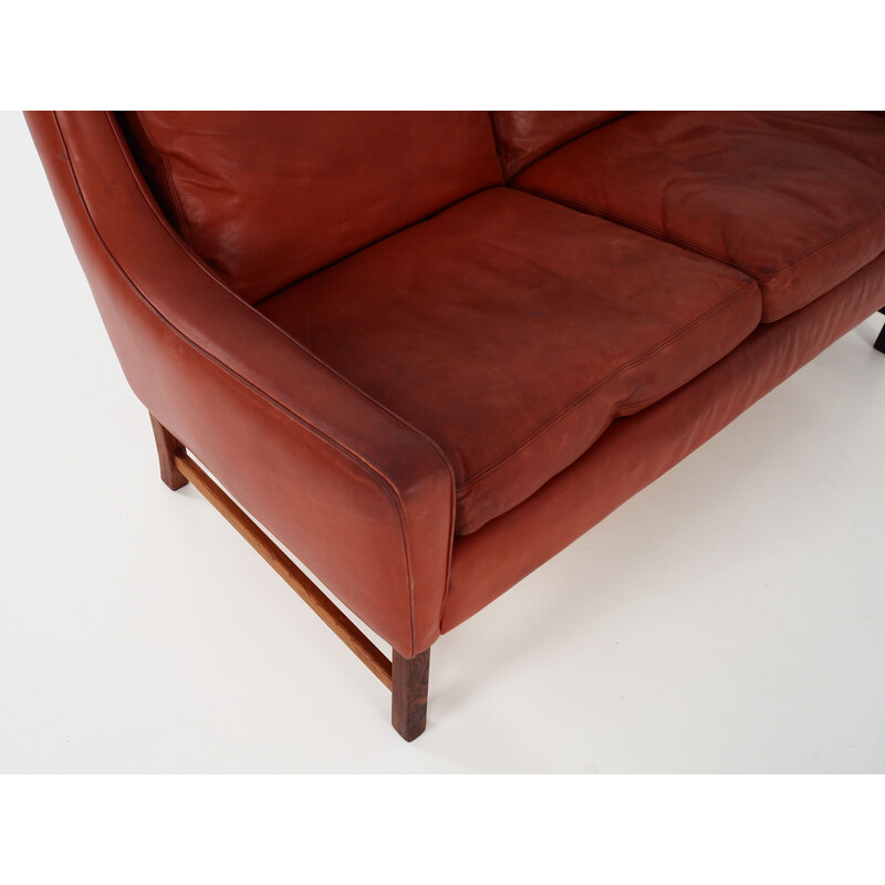 Vintage leather sofa by Fredrik Kayser for Vatne Møbler, 1970s