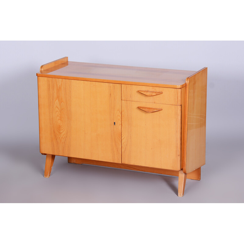 Mid-century ashwood cabinet by Tatra Pravenec, Czechia 1950s