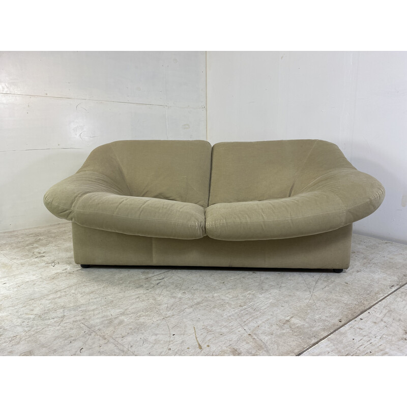 Beigefarbenes Alcantara-Sofa aus der Mitte des Jahrhunderts von Leolux, 1970er Jahre