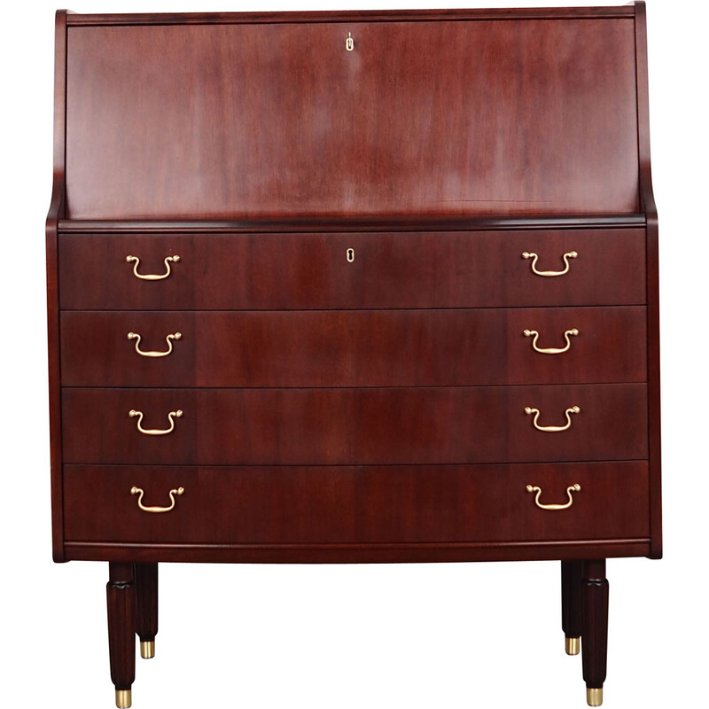 Vintage mahogany secretary by Pmj Viby J, 1970s