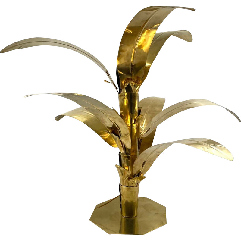 Vintage palm tree brass floor lamp by Bottega Gadda, Italy 1960