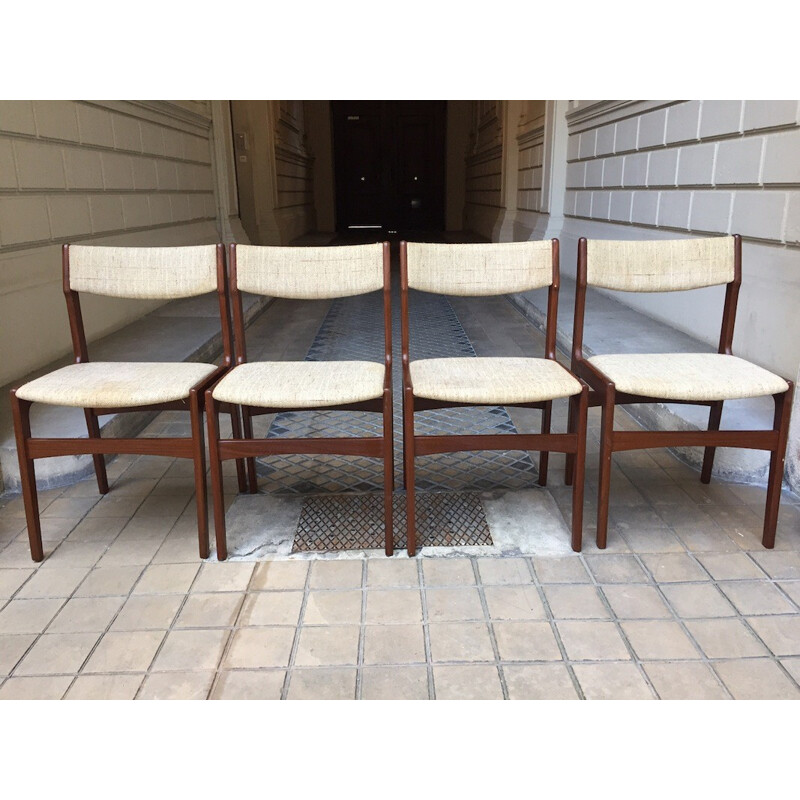 Set of 4 Scandinavian chairs - 1960s