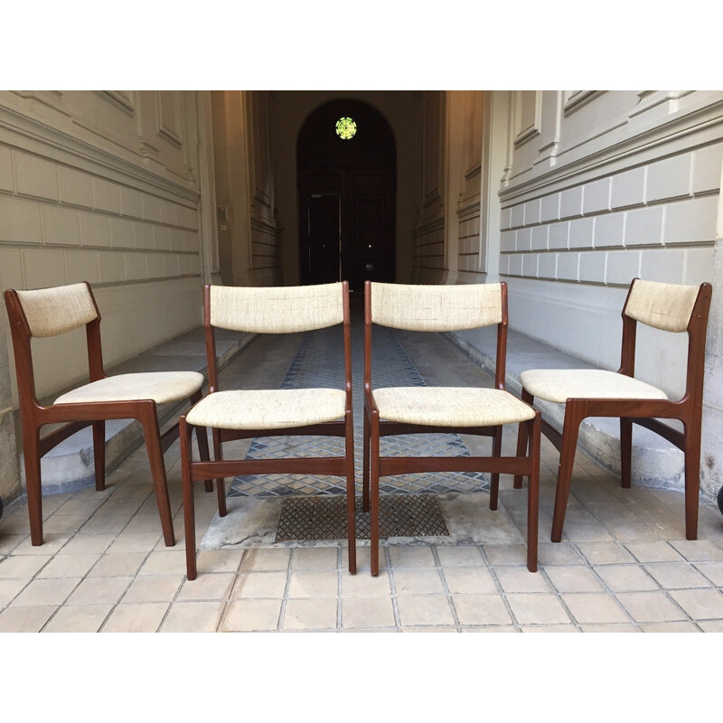 Set of 4 Scandinavian chairs - 1960s