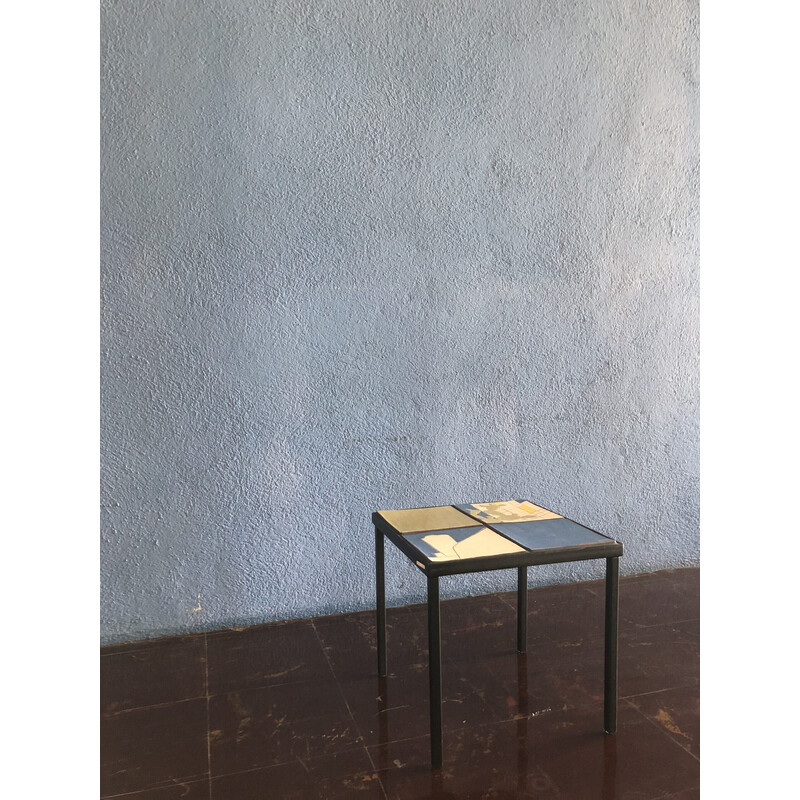 Vintage side table with black legs