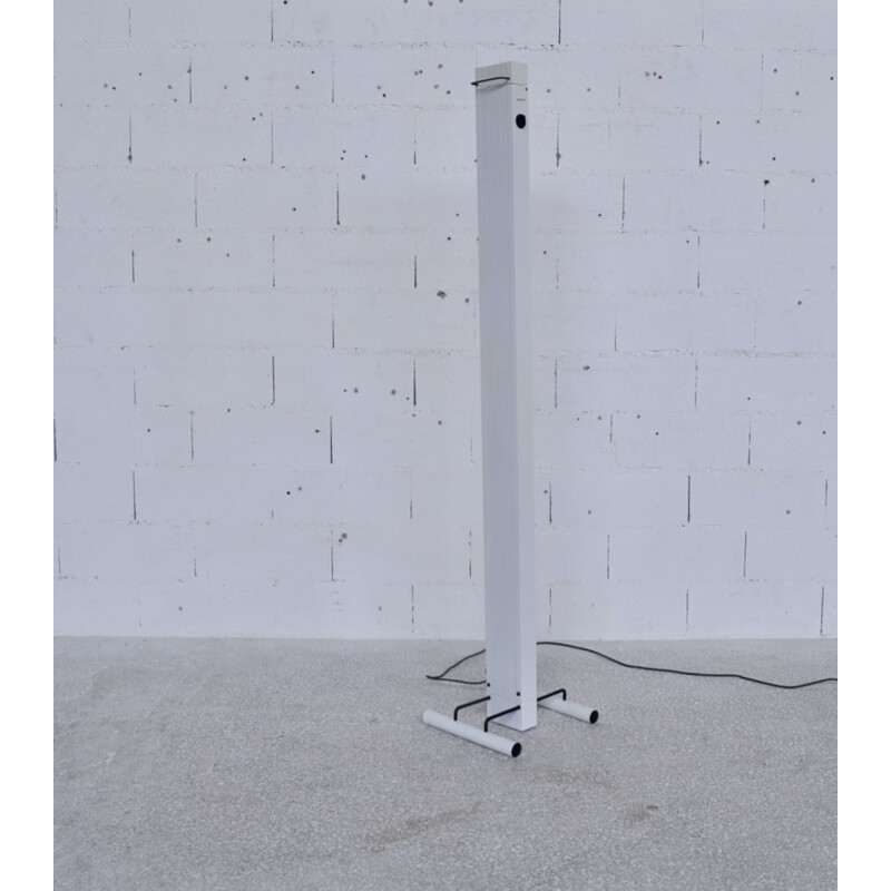 White lacquered halogen floor lamp produced by Stilnovo - 1970s