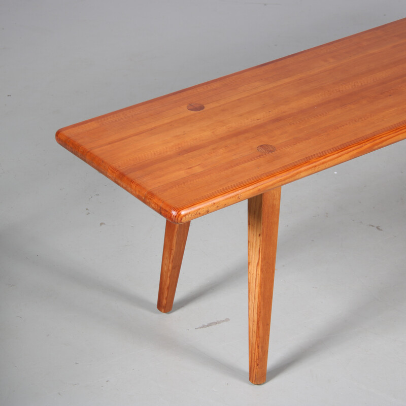 Vintage pine bench by Carl Malmsten for Svensk Fur, Sweden 1960