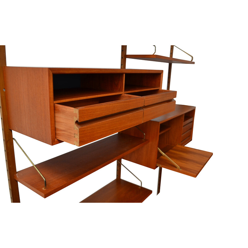 Vintage Danish teak wall-unit system by Poul Cadovius for Cado