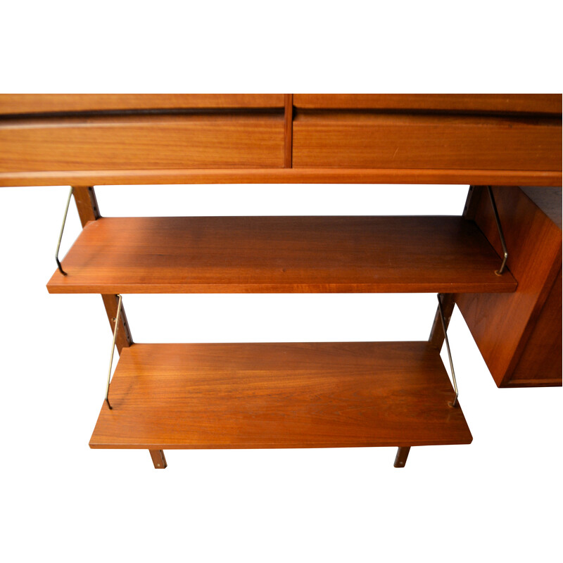 Vintage Danish teak wall-unit system by Poul Cadovius for Cado