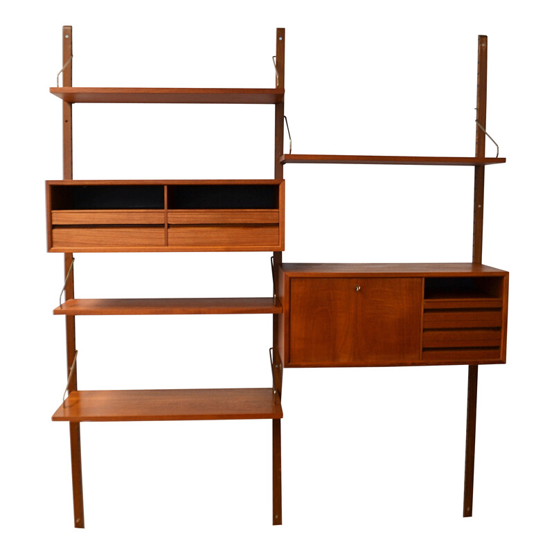 Vintage Danish teak wall-unit system by Poul Cadovius for Cado