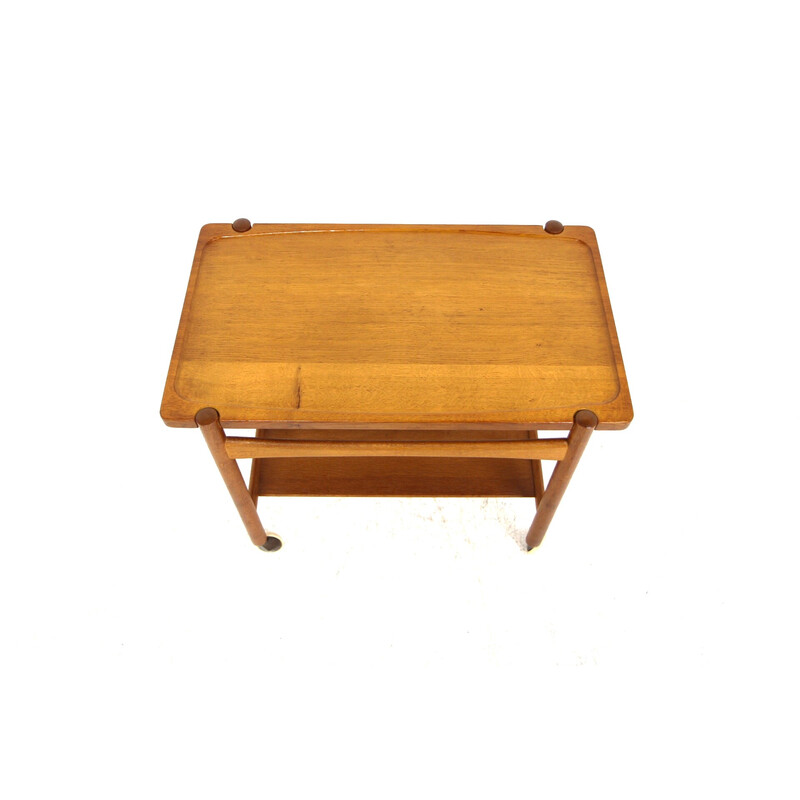 "Jean" vintage serving table on wheels by Poul Volther, Sweden 1960