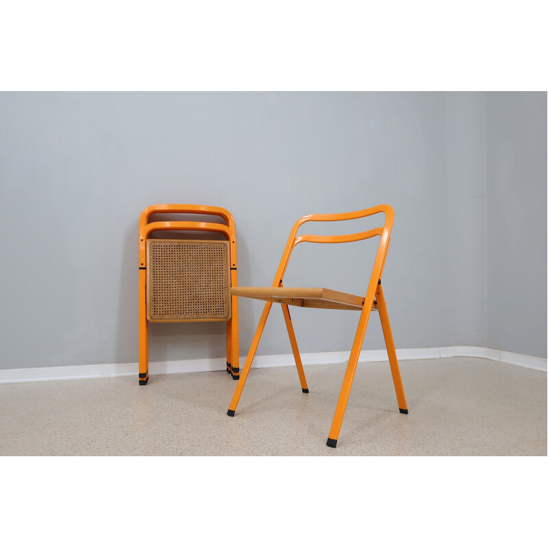 Set of 6 vintage folding chairs by Cidue, 1980s