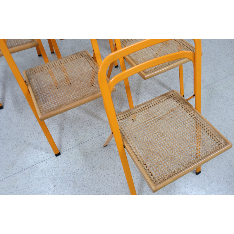 Set of 6 vintage folding chairs by Cidue, 1980s