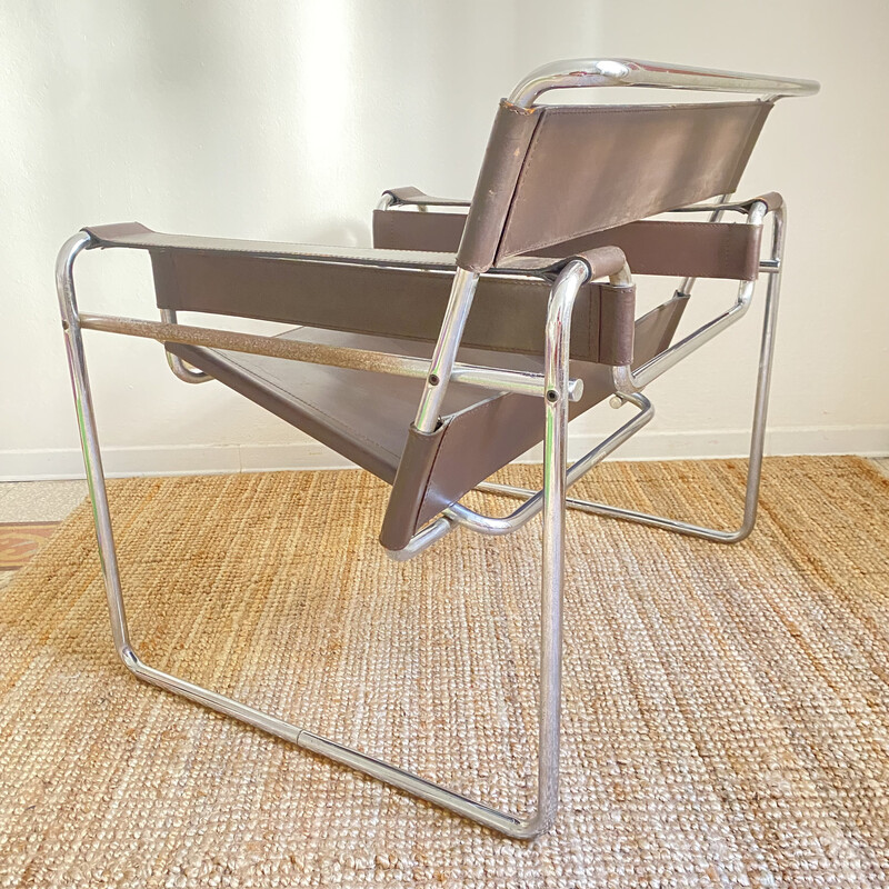 Cadeira de braços Vintage Wassily de Marcel Breuer para Gavina, 1970