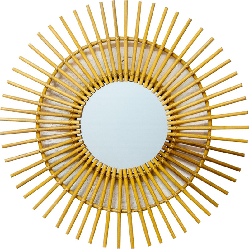 Rattan sun mirror - 2000s
