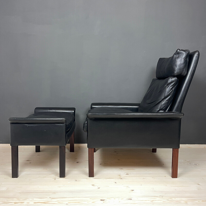 Vintage armchair and ottoman mod. 500 by Hans Olsen for Vatne Møbler, Denmark 1960s