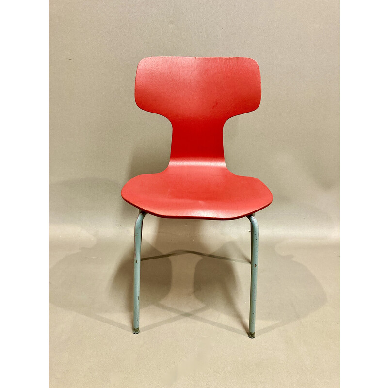 Juego de 6 sillas infantiles vintage de Arne Jacobsen, 1960