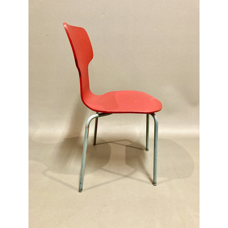 Juego de 6 sillas infantiles vintage de Arne Jacobsen, 1960