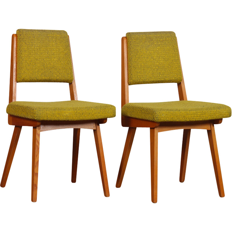 Pair of vintage wooden chairs, 1970s