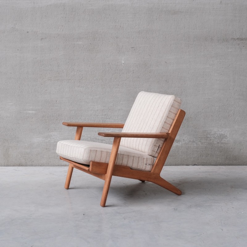 Paire de fauteuils danois vintage en bois de chêne Ge290 par Hans J Wegner pour Getama