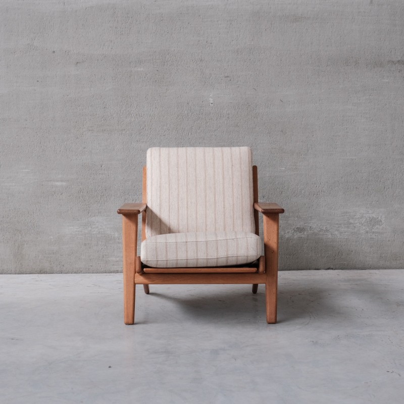 Paire de fauteuils danois vintage en bois de chêne Ge290 par Hans J Wegner pour Getama